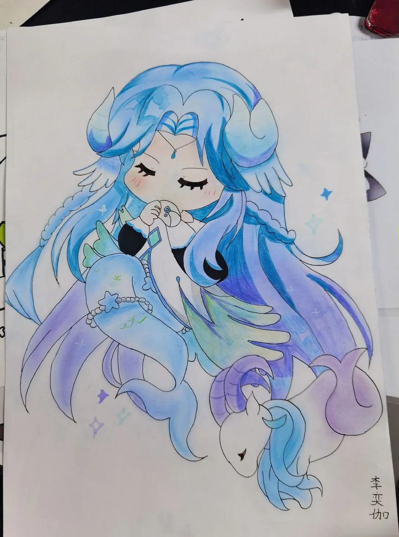 画12十二星座少女白羊座轴对称,画12十二星座少女白羊座