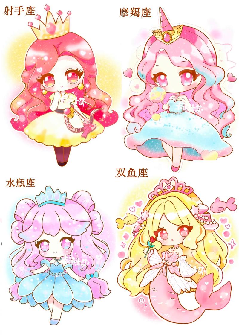 十二星座公主怎么画?