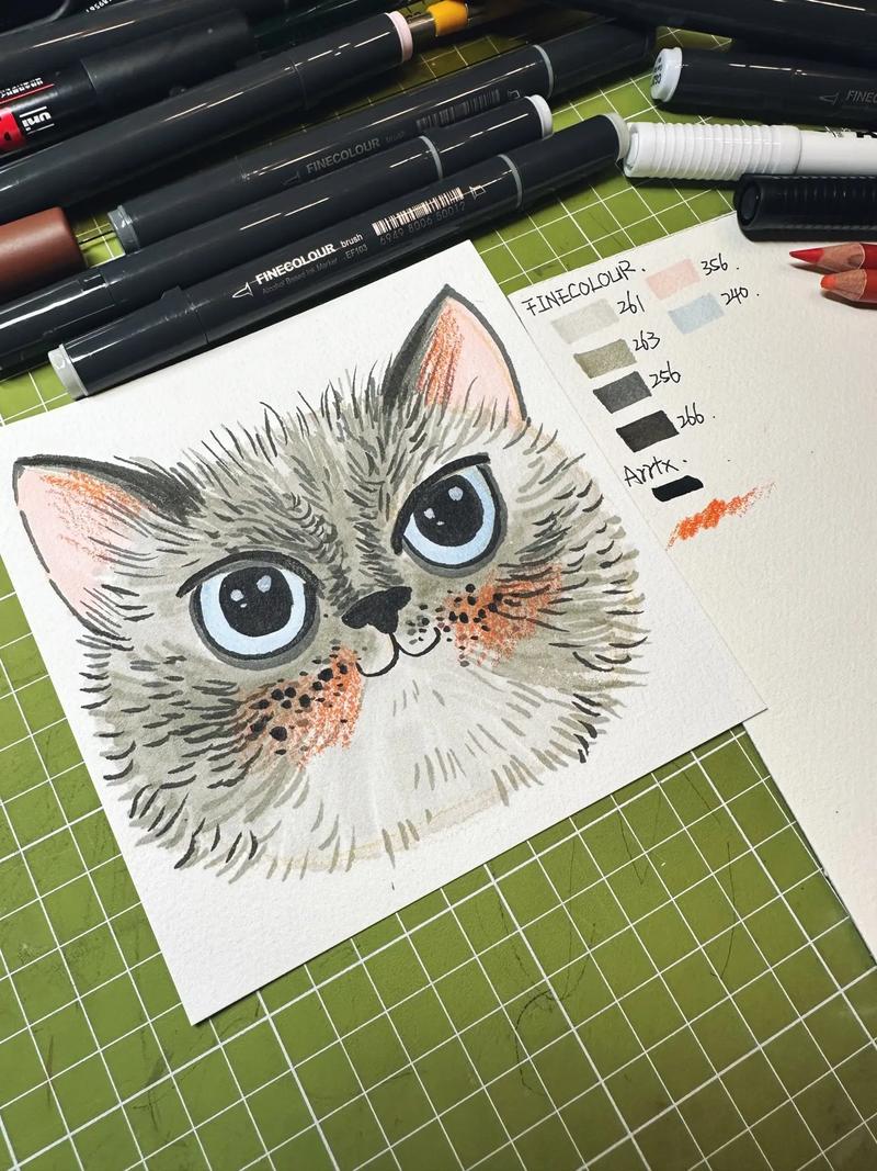 马克笔萌图插画简单-马克笔渐变怎么画