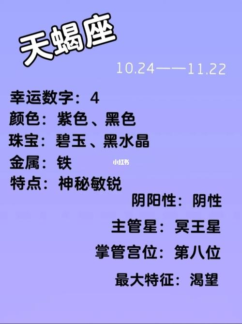 天蝎座日期与幸运数字