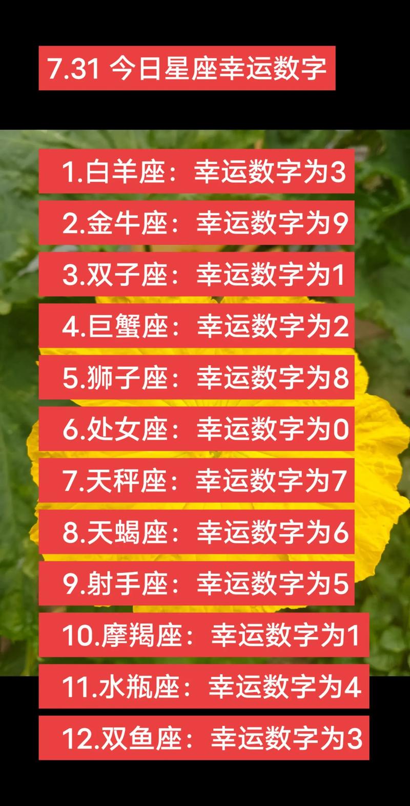 今日幸运星座是什么?