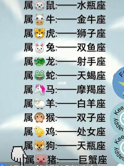 十二星座的排序和生肖的排序。