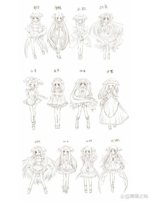 十二星座代表的公主简笔画大全最漂亮的