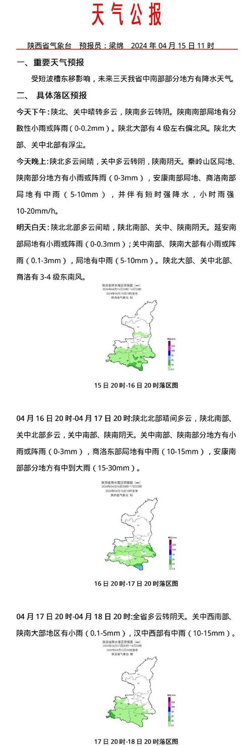 降雨持续多久?西安最新天气预报