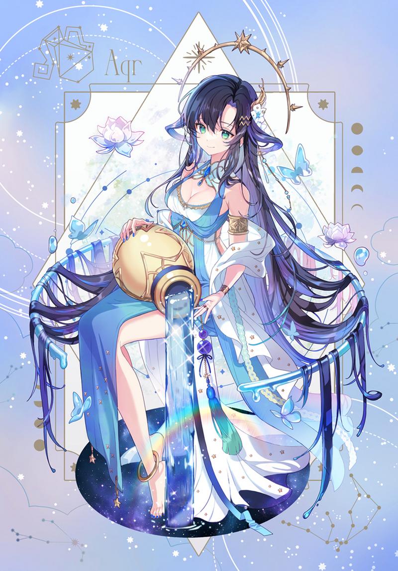 十二星座美少女拟人图系列