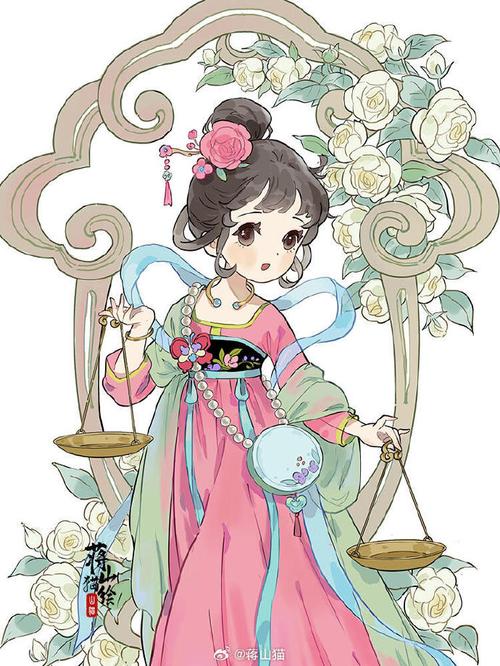 画师将12星座画成古风美少女,天秤座太可爱了,12生肖求安排