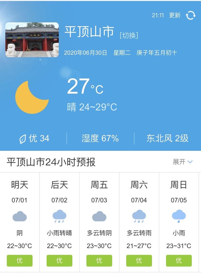 河南平顶山未来几天的天气情况