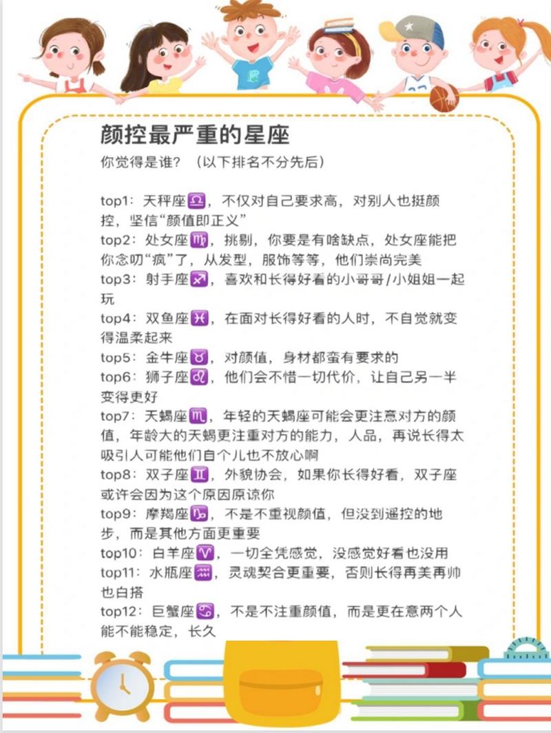 超级颜控的三个星座