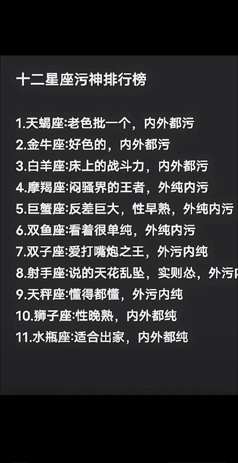 一共有几个星座?又分别是什么?
