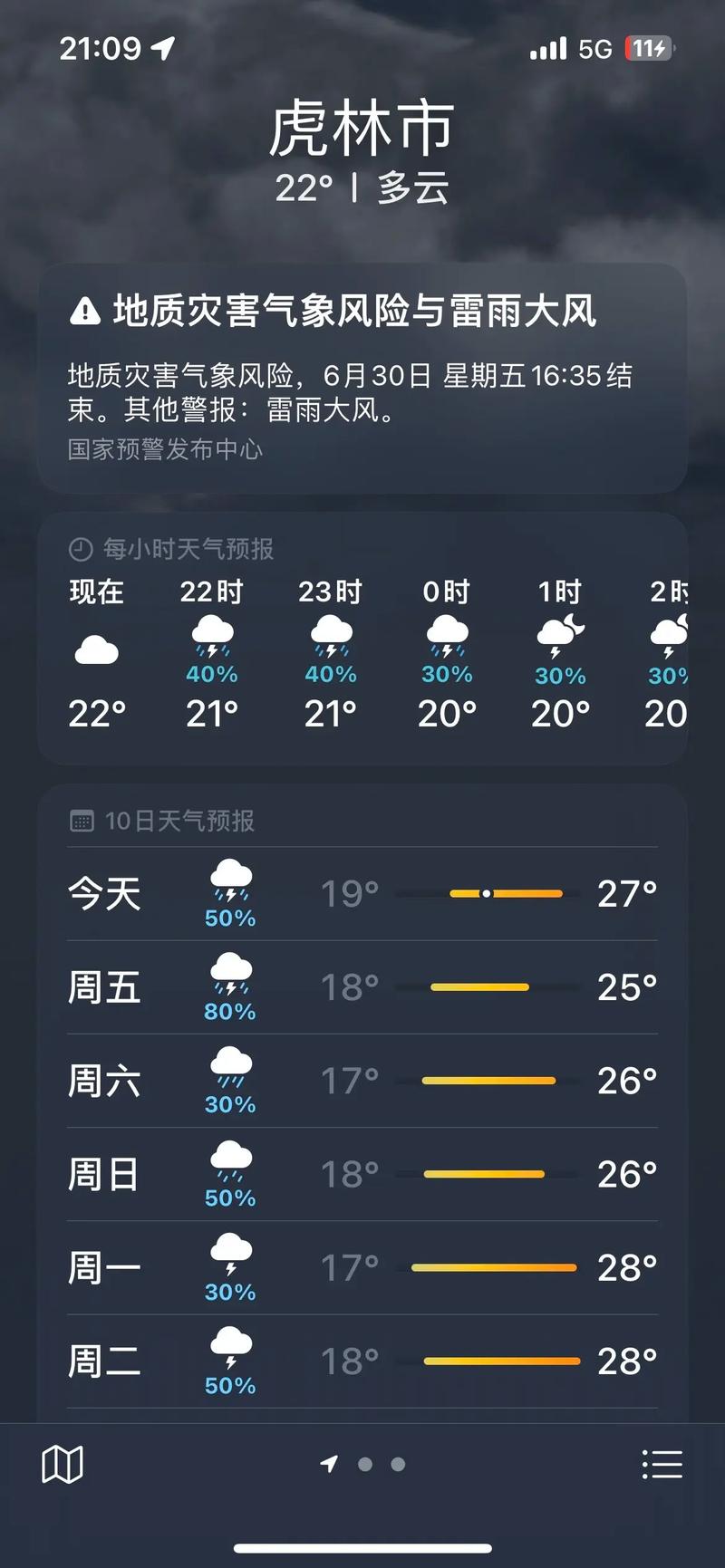 虎林天气预报明天几点下雨