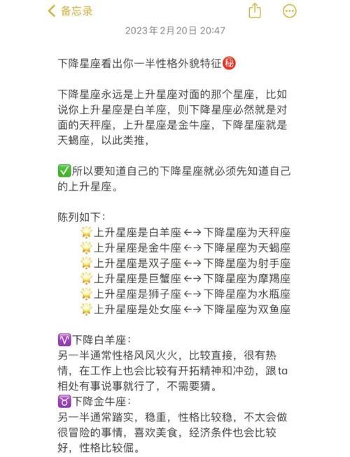 下降星座看看配偶性格另一半隐藏了什么