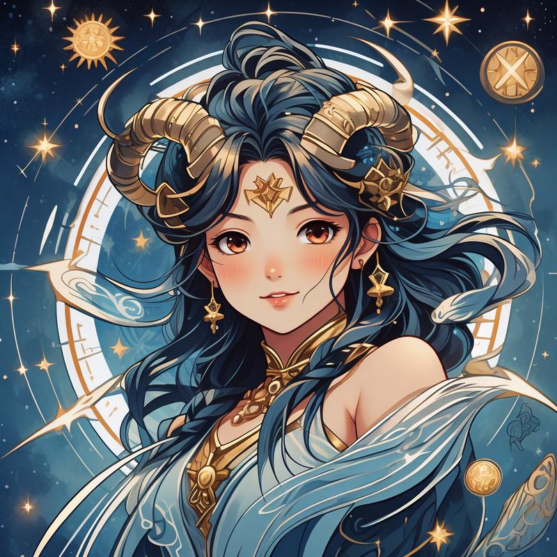 摩羯座女漫画头像