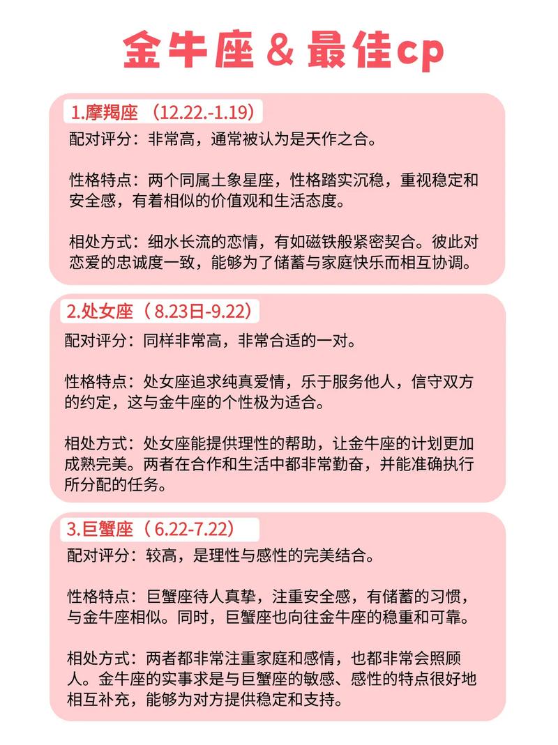 金牛座女和哪个星座配