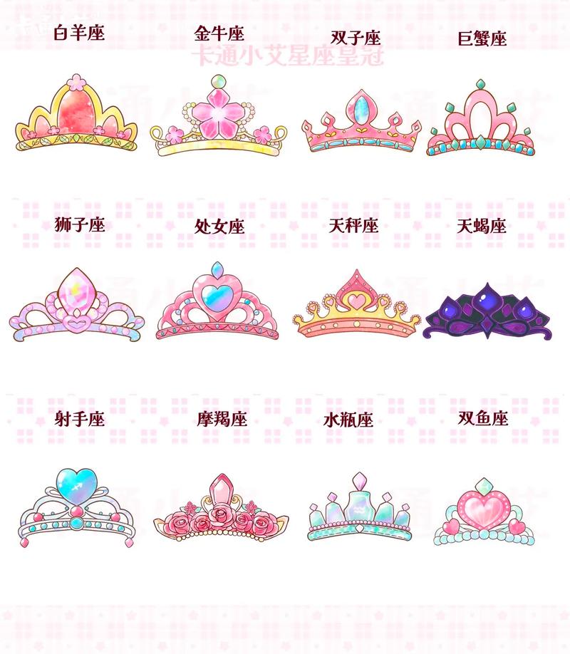 十二星座专属公主头饰